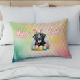 thumbnail image 4 of Happy Easter Labrador Retriever with Bunny Ear Headband and Flowers Quilt Pillowcase Lab Dog Lover Gifts Throw Pillow Cover Bed Home Decor - 13001, 4 of 5