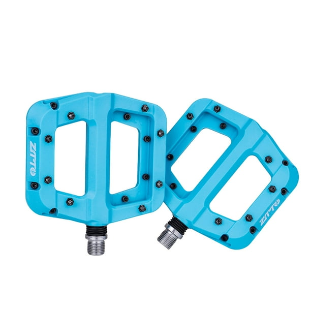 Ztto 1 par de bicicletas Pedal plano Antideslizante Color Sólido Ciclismo Al Aire Libre Ciclismo Pedales de Montaña Pedales Ciclo Piezas Componente Ajuste Azul Speravity OD002861-03B