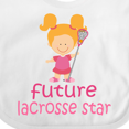 thumbnail image 4 of Inktastic Future Lacrosse Star Girl Girls Baby Bib, 4 of 4