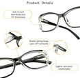 thumbnail image 6 of 5 Pairs Reading Glasses, Blue Light Blocking Glasses, Computer Reading Glasses for Women and Men, Fashion Rectangle Eyewear Frame(5 colors, +1.50 Magnification), 6 of 6