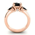 thumbnail image 4 of 2.50 Carat Round Cut Black Onyx Gemstone New Three Stone Wedding Ring for Ladies Solid 18K Rose Gold Size 7 by Diamond-Capitals, 4 of 8
