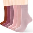 thumbnail image 6 of Women's Thin Cotton Crew Socks - Soft Above Ankle Bootie Casual Dress Socks 6-Pairs‌, 6 of 6