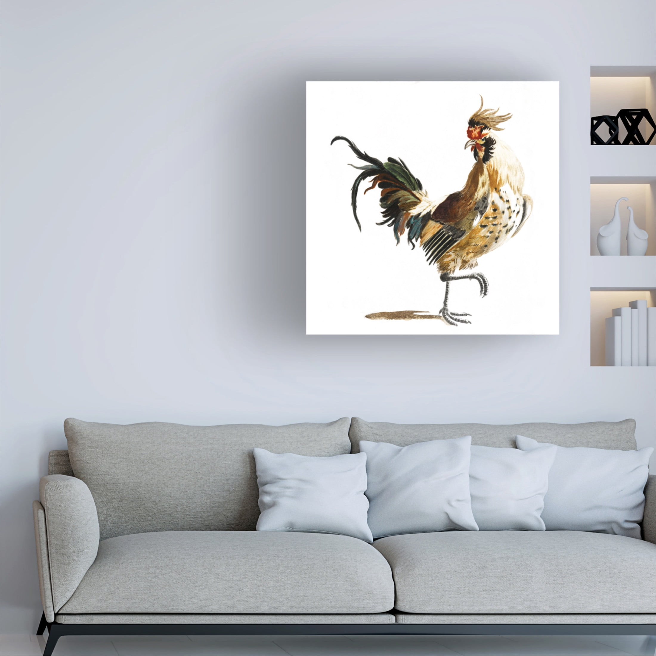 Trademark Fine Art Johan Teyler  Teyler Roosters I Canvas Wall Art