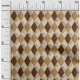 thumbnail image 2 of oneOone Rayon Light Brown Fabric Check Argyle Craft Projects Decor Fabric Printed By The Yard 56 Inch Wide, 2 of 4