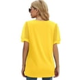 thumbnail image 5 of Womens Summer Tops V Neck T Shirts Swiss Dot Puff Sleeve Tops Loose Casual Tshirts, 5 of 5