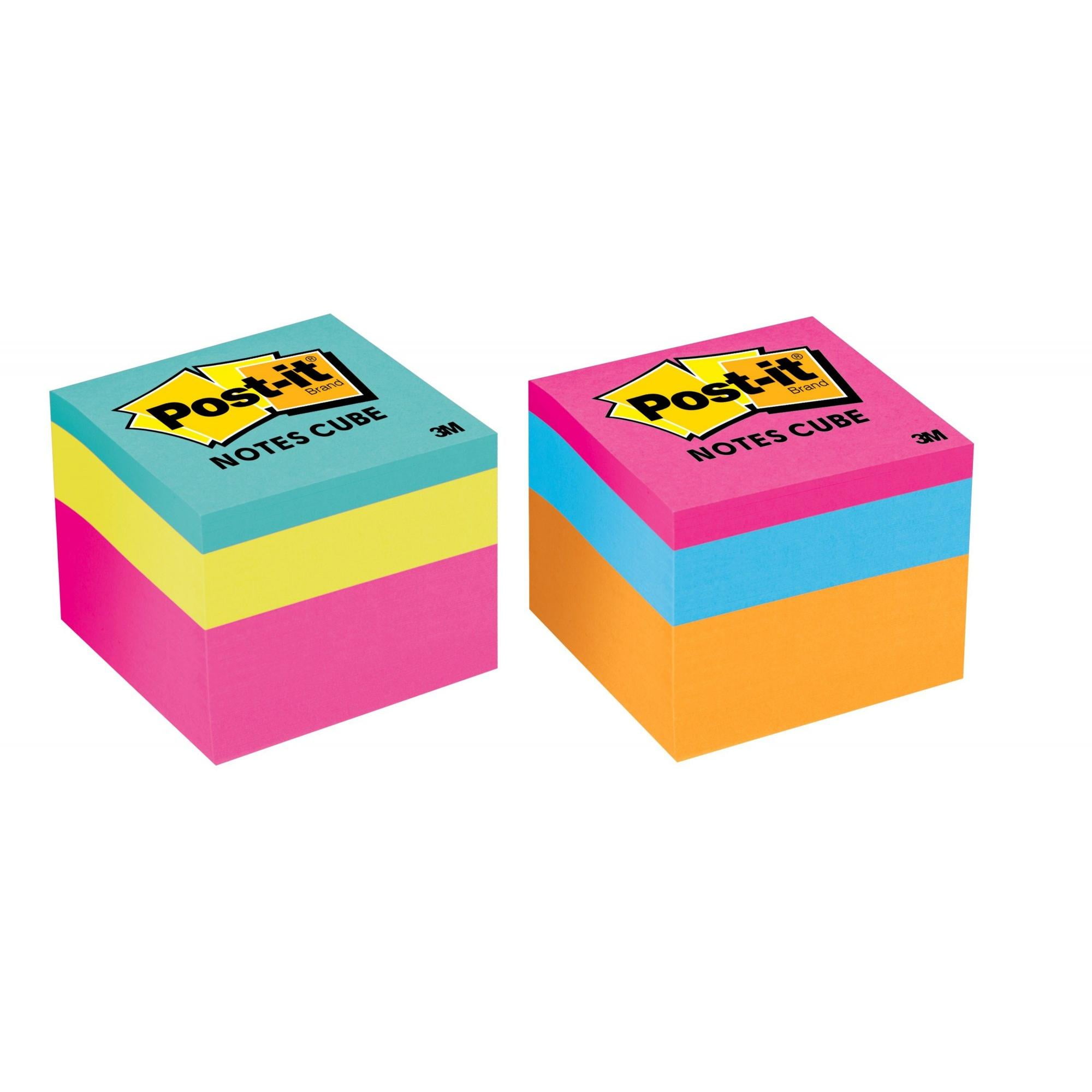 Postit Notes Cube, 1 7/8 in x 1 7/8 in, Bright Colors, 1 Cube/Pack