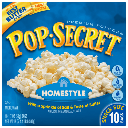 Pop Secret Homestyle Microwave Popcorn Snack Size 1 7 Oz Bags 10 Pop Secret Homestyle Microwave Popcorn Snack Size 1 7 Oz Bags 10 Count