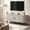 Natural White, variant on 55 Inch TV Stand with Built-in Power Outlet, Compatible with TVs Up to 60 Inches, Modern Entertainment Center with Adjustable Shelves, Storage Space, and Sliding Doors, Walnut