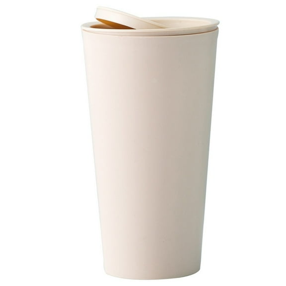 Tswift Mini Desktop Trash Can with Lid, Creative Plastic Waste Basket for Kitchen Counter, Bathroom Vanity, Dorm Desk Or Office, Compact 6.5X3.1 Inch Size, 1X Desktop Trash Can