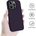 thumbnail image 6 of Compatible with iPhone 15 Pro Max Case, [Military Shockproof Protection] Silicone Phone Case Anti-Scratch Soft Microfiber Lining Flexible Bumper Case, 6.7 inch, Elderberry, 6 of 13