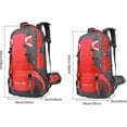 thumbnail image 2 of OUCLEYE 40L/60L Hiking Backpack, Waterproof Large Capacity Travel Camping Backpack with Breathable Air System, Multi-compartment Outdoor Backpack for Men Women Trekking Climbing, 2 of 5