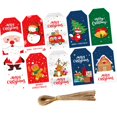 thumbnail image 4 of Christmas Tags Hanging Labels Tags Gift Tags Gift Wrap Tags for Wrapping Holiday 50pcs jute string, 4 of 9