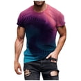 thumbnail image 1 of European And American Round Neck Casual Colorful Style Printed Short Sleeved T-shirt TopL, 1 of 5