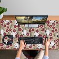 thumbnail image 4 of Long Mouse Pads for Desk,Beige Baseballs with Flowers Pattern Desk Mats on Top Of Desks, Desk Mouse Pad Extra Large with 3mm Non-Slip Base and Stitched Edge for Gaming,Office,Work,Home 47.3"x23.6", 4 of 6