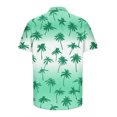 thumbnail image 5 of Blusa y camisa de manga corta con cuello vuelto Camisa casual para hombre Camisa de bolos vintage de manga corta Camisas de verano de playa cubana Camisa con botones Blusa para hombre Poliéster, 5 of 5
