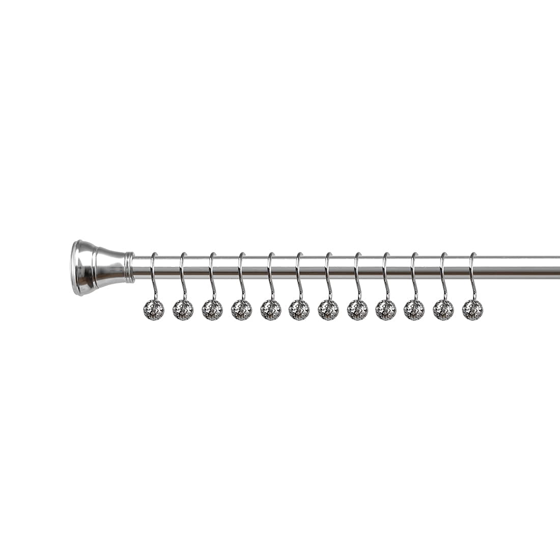 Utopia Alley Shower Hooks - Shower Curtain Rings for Bathroom - Rust Resistant Shower Curtain Hooks for Shower Curtain or Liner - Set of 12, Polished Chrome