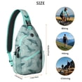 thumbnail image 4 of Funny Nautical Shark and Marine Life Cartoon Pattern Lightweight Travel Sling Backpack Durable Multipurpose Crossbody Bag for Hiking Beach and Daily Use, 4 of 6