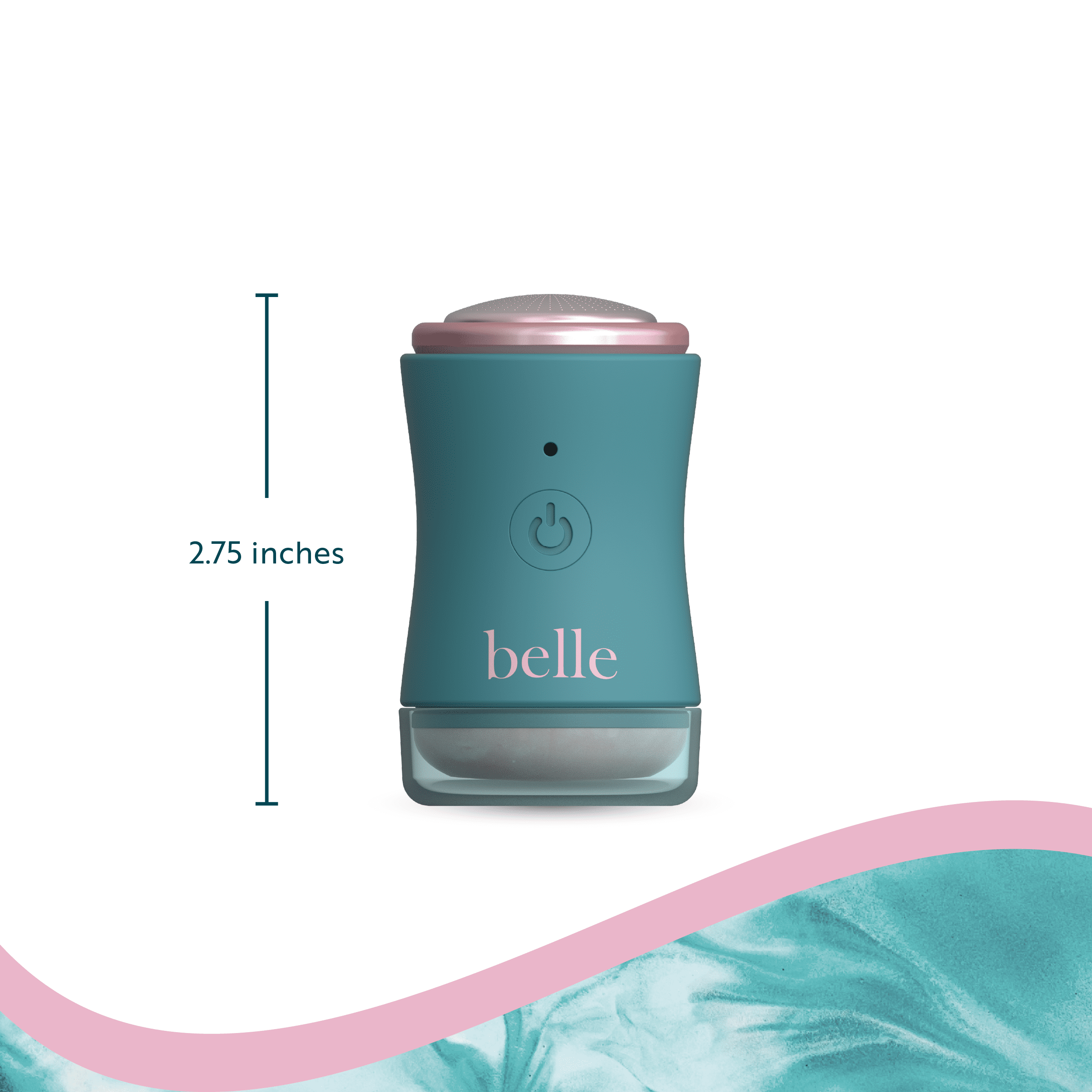 Belle Women's Electric Facial Shaver, Rechargeable, Rose Quartz Massager, with 2 Dermaplaning Razors