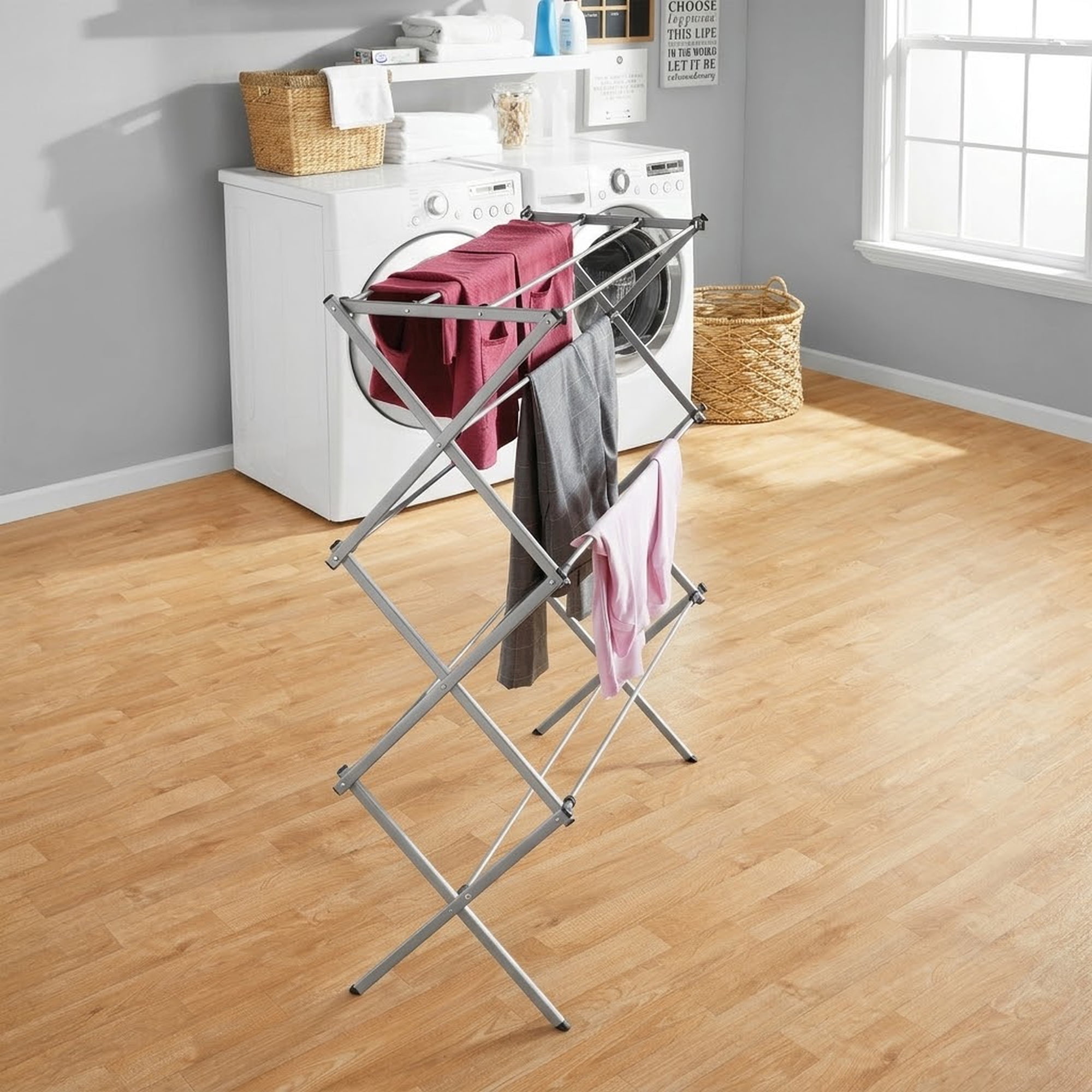 Mainstays Oversized Collapsible Steel Laundry Drying Rack