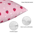 thumbnail image 4 of Rateoe Strawberry And Heart Pattern Throw Pillow Cover Premium Pillow Stuffer Sham Square for Decorative Cushion Bed Couch Sofa(Pillow insert not included), 4 of 8