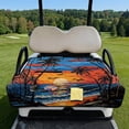 thumbnail image 2 of Pzuqiu Tropical Sunset Palm Quilted Golf Cart Seat Cover | 2-Person Non-Slip Protector with 4 Pockets | Compatible with EZGO Yamaha Club Car, 2 of 9