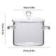 thumbnail image 1 of Gyedtr - Cacerola de vidrio con tapa, resistente al calor, para cocina, con tapa, apta para pasta, fideos, sopa y leche, mini recipiente de vidrio para remojar (liquidación), 1 of 2