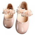 thumbnail image 1 of Wuffmeow Girls Flower Single Princess Flat Shoes Leather Sandals, 1 of 8