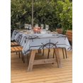 thumbnail image 3 of Outdoor Tablecloth with Umbrella Hole for Patio/Picnic/Party/Camping, Nautical Brown Anchor Waterproof Table Cloth Rectangle Table Cover Washable, Coastal Ocean Sea Grey Wooden Grain (52"x 70"), 3 of 9