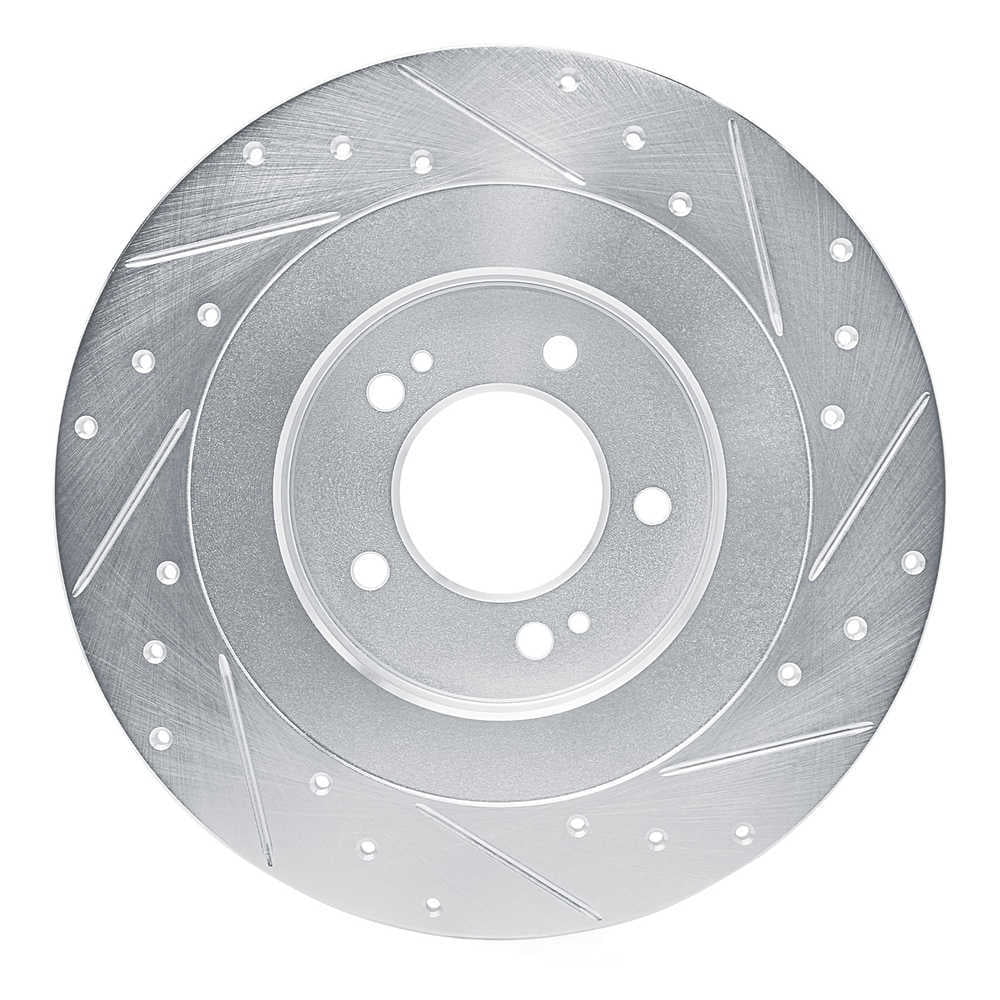 Dynamic Friction Company 631-21049L DFC Brake Rotor - Drilled And Slotted - Silver