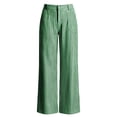 thumbnail image 6 of FchengtaiS Women's Pinstripe Striped Dressy Pants High Waist Wide Leg Business Work Pants Casual Loose Slacks Trousers with Pockets, 6 of 6