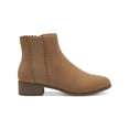 thumbnail image 2 of CHARTER CLUB Womens Brown Goring Scalloped Daxi Round Toe Block Heel Zip-Up Booties 5 M, 2 of 4