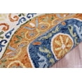 thumbnail image 7 of Ox Bay Talia 4' Round Orange/Cream Floral Wool Indoor Area Rug, 7 of 7