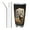 Straw Three-piece Set, variant on Picia Enchanted Deer In Cave Pattern 20 oz Tumbler Stainless Steel Vacuum Insulated Coffee Ice Cup Double Wall Travel Flask Dual Lid Water Bottle, Eco-friendly Car Cup-Straw Three-piece Set