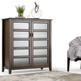 thumbnail image 5 of Simpli Home Burlington 40 inch Wide Solid Wood Transitional Medium Storage Cabinet in Mahogany Brown, 5 of 9