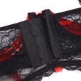 thumbnail image 2 of Hansber Soutien-Gorge Cage en Faux Cuir 1/3 Bonnets Lingerie Harnais Creux Rouge m, 2 of 2
