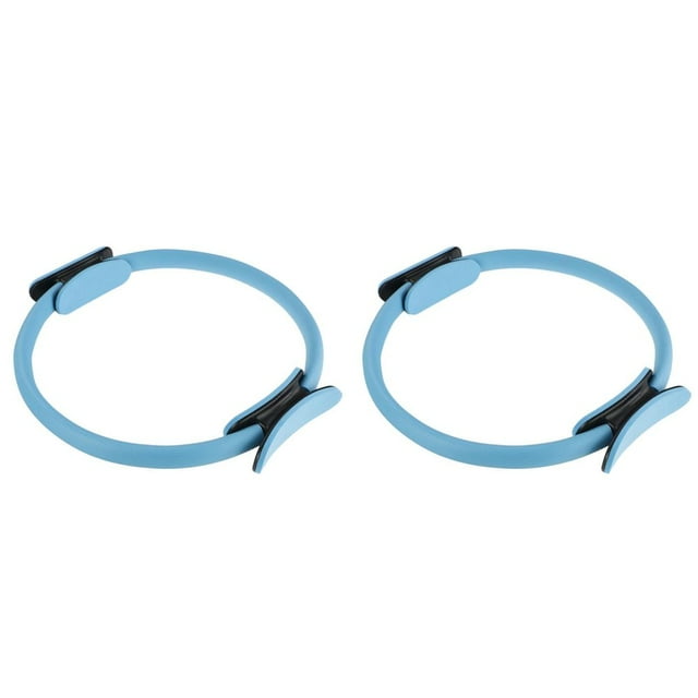 CUITING Pilates Ring Fitness Circle 14.96” Yoga Rings Circle with Dual Padded Handles for Toning Arms Thighs/Legs & Core