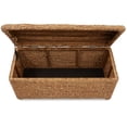 thumbnail image 5 of Casafield 36" Storage Trunk with Curved Lid, Safety Hinge - Cinnamon, Water Hyacinth Wicker Storage Chest Basket for Bedroom, Entry Way, Living Room, 5 of 7