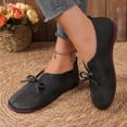 thumbnail image 6 of IEMIEMIEM Women's Vintage Distressed Bow Tie Flats Casual Slip On Loafers Comfortable Soft Sole Walking Shoes Black 7 Wide, 6 of 7