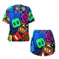 thumbnail image 5 of Lsque Geometry Dash Women's Short-Sleeved Pajama Set - 2 Piece Soft and Lightweight Sleepwear Set-X-Large, 5 of 9