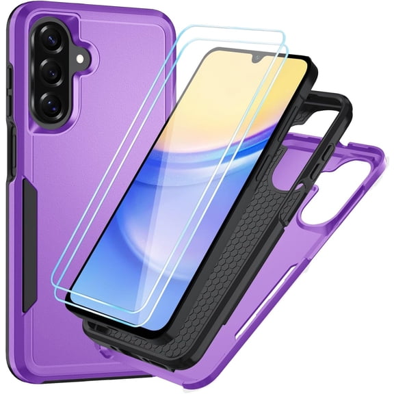REQO for Samsung Galaxy A15 5G Case with HD Screen Protector [Military Grade Drop Protection] Heavy Duty Full Body Shockproof Protection for Galaxy A15 5G Phone Case