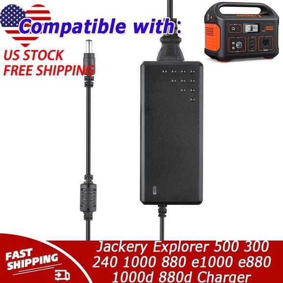 24V 7.5A Charger Compatible with Jackery Explorer 500 300 240 1000 880 e1000 e880 1000d 880d