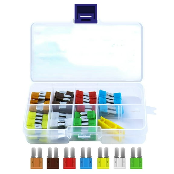 126pcs Micro 2 Fuse Kit - Micro2 ATR Automotive Blade Fuses Assortment Kit for Car, Boat, RV, Truck, SUV Replacement with Fuse Puller (5A, 7.5A, 10A, 15A, 20A, 25A, 30A)