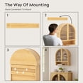thumbnail image 6 of EYYTHUNG Wall Cabinet Wall Mounted, Bathroom Medicine Cabinets, Floating Storage Cabinet with Acrylic Door and Open Shelf, Natural Oak, 6 of 6