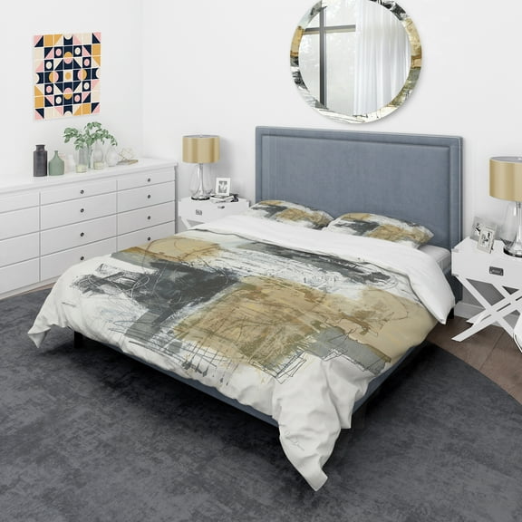 Designart 'Glam Cream Dream II' Glam Duvet Cover Set