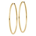 thumbnail image 2 of 14k Yellow Gold Round Endless 2mm Hoop Earrings, 2 of 7