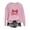 #401-Pink, variant on Craaazy Women's Plus Size Valentines Day Tops Round Neck Love Prints Long Sleeve Sweatshirts Gifts