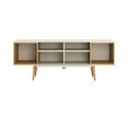 thumbnail image 6 of Theodore Wood 63" TV Stand with 6 Shelves in Off White & Cinnamon, 6 of 10