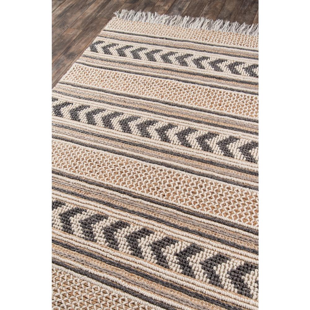Esme Wool and Jute Hand Woven Charcoal Area Rug 2' X 3'
