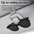 thumbnail image 3 of ZHAOCHENG Soporte universal para gafas de coche, clip para visera de coche, clip de cuero para gafas y billetes (paquete de 2, gris), 3 of 5