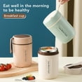 thumbnail image 3 of Taza de desayuno de acero inoxidable 304, Tarro de comida aislado de 600 ml con tapa de seguriDad y cuchara, Taza de SOPA Térmica para niños y niñas actividades al aire libre, 3 of 7